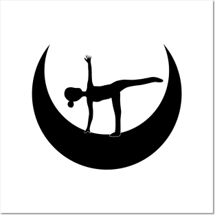 Half Moon Yoga Pose Posters and Art